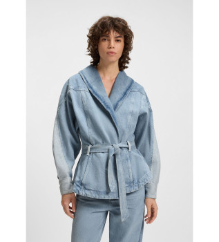 Bl jakke med paneler