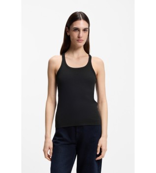 Czarna koszulka bez rękawów do pływania