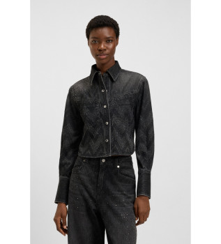 Camisa de corte preta