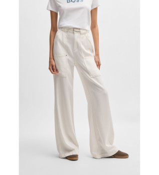 Telt broek gebroken wit