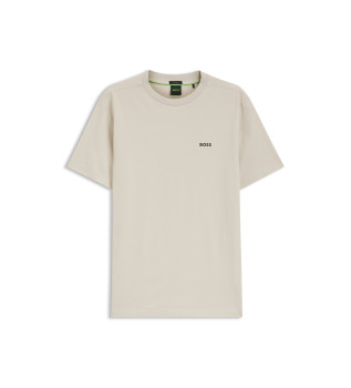 T-shirt � logo contrast� beige