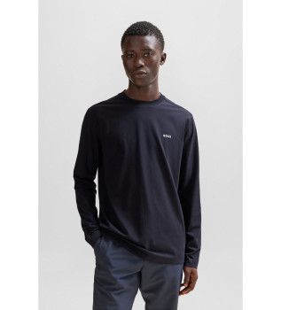 T-shirt blu scuro a contrasto
