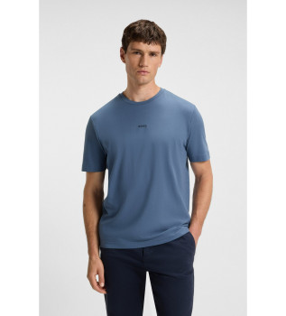 T-shirt en coton stretch bleu