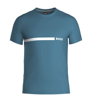 T-shirt med logo, bl