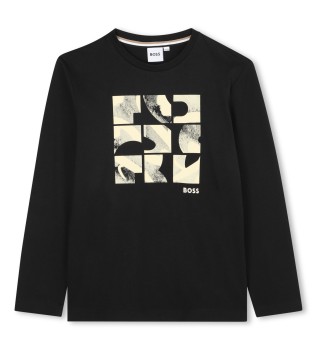 Potiskana majica črna