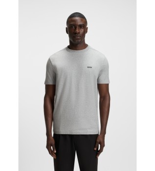 T-Shirt mit kontrastierendem grauem Logo