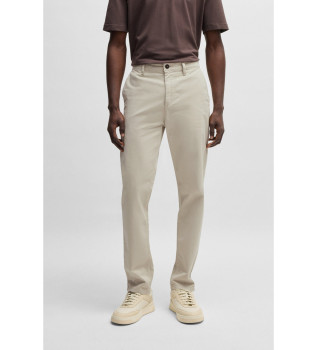 Beige koniske chino-bukser
