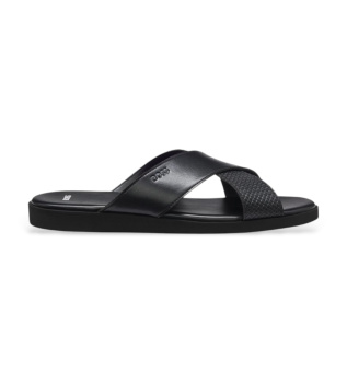 Flip flops med enf�rgade remmar svart