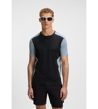 T-shirt actif avec dtails dcoratifs rflchissants noir, bleu