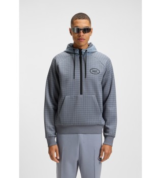 Sweatshirt med gr golfillustration