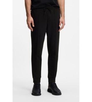 Pantalon droit avec passepoil noir