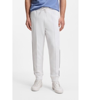 Pantalon droit avec passepoil blanc