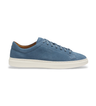 Kieran - Baskets en cuir bleu