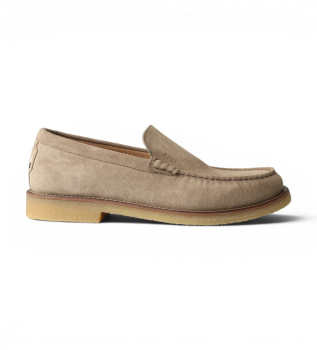 Leren mocassins Kope middenbeige