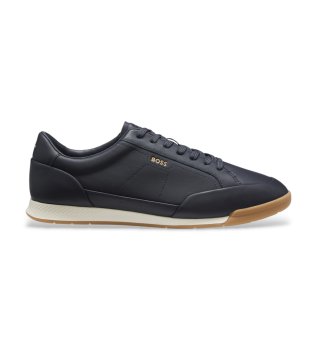 Nitan Lowp marineblå lædersneakers