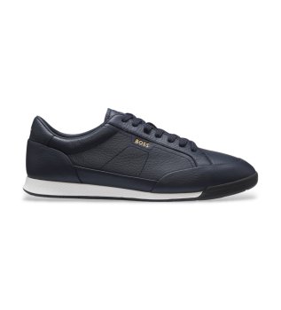 Scarpe da ginnastica in pelle Nitan Lowp blu navy