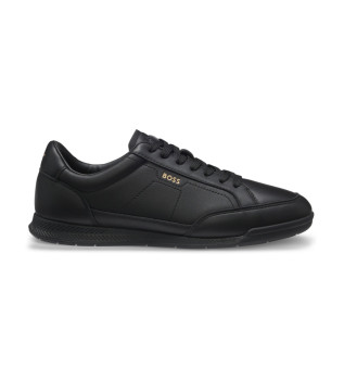 Zapatillas de piel Nitan negro