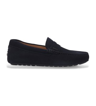 Noel marinebl loafers i lder