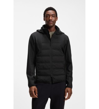 Jacka dunavvisande dunjacka avtagbar huva svart