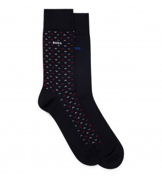 Pack 2 pares de meias Minipattern Navy