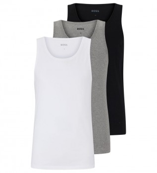 Pack 3 Camisetas Clsica Negro, Gris, Blanco