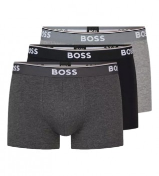 Confezione da 3 boxer grigio, nero