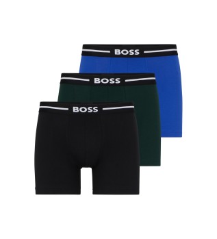 Pack 3 Boxers Bold black, blue