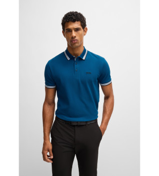 Paddy blauw poloshirt