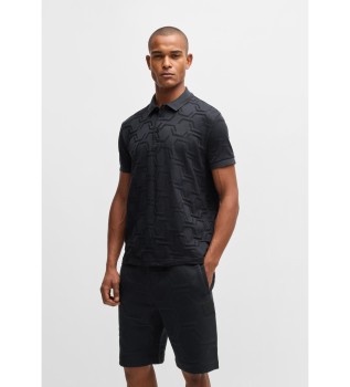 Polo Paddy  coupe dcontracte en coton merceris avec tissu matelass marine