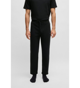 Waffle trousers black