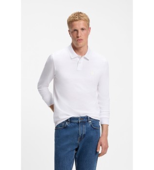 Schmal geschnittenes Poloshirt aus weißem Piqué