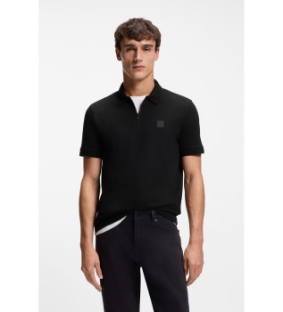Polo slim noir