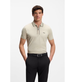 Polo Active Slim fit beige