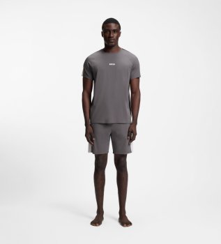 Grey Cotton Appliqué Pajamas