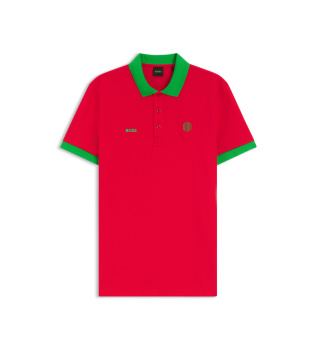 Polo Paddy con dettagli a bandiera rossa