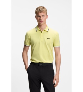 Polo Paddy de piqué de algodón amarillo