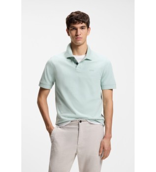 Polo Piqué-logotyp turkos