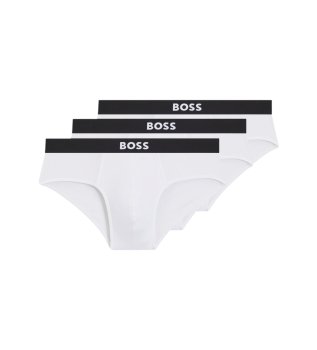 Set 3 Slips Logo an der Taille weiß