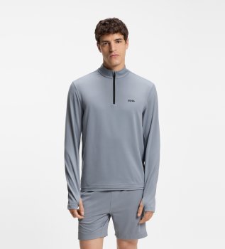 Bluza z krótkim zamkiem Active szara