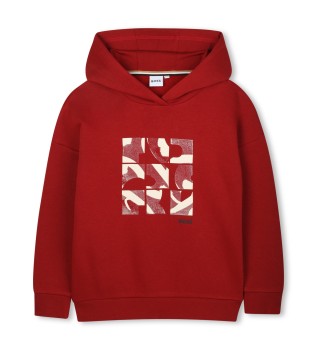 Sweatshirt quadrada vermelha