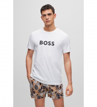 Kontrastfrgad vit T-shirt