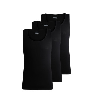 Pack 3 T-Shirts brod�s du logo noir