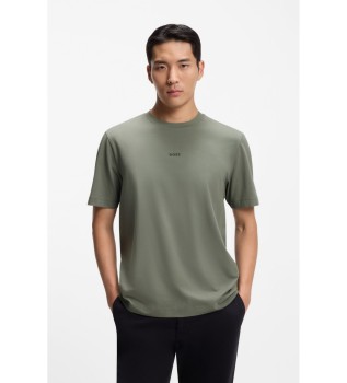T-shirt verde em algodão elástico