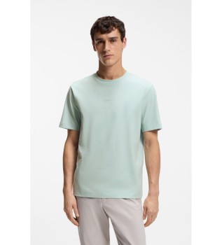 Türkisfarbenes T-Shirt aus Stretch-Baumwolle