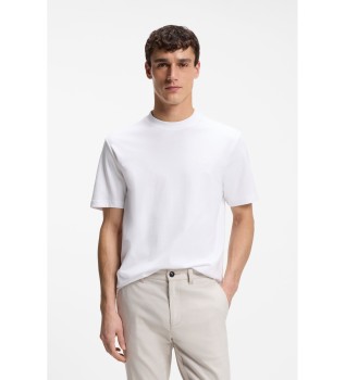 T-shirt em malha de algodão com logótipo bordado a branco