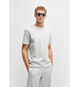 T-shirt canelada cinzenta