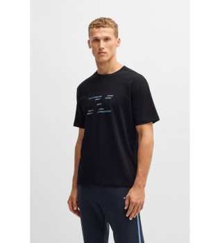 T-shirt de corte descontra�do com ilustra��o sazonal em azul-marinho
