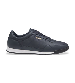 Granatowe skórzane buty sportowe Titanium SL