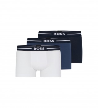 Pack 3 Boxer shorts Bold white, navy