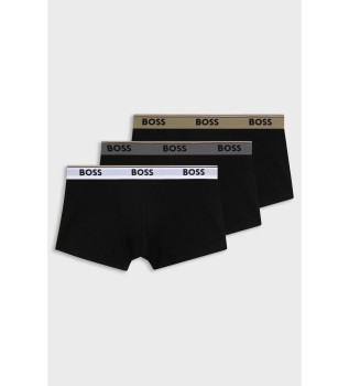 Set of three black Power boxers